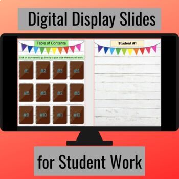 Preview of Digital Student Work Display / Virtual Bulletin Board