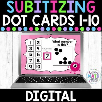 Preview of Digital Subitizing Dot  Cards 1-10 Google Slides
