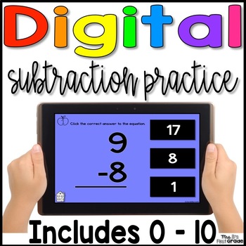 Preview of Digital Subtraction Fact Practice | 0 - 10