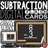 Digital Subtraction Flash Cards in Google Slides {Answers 