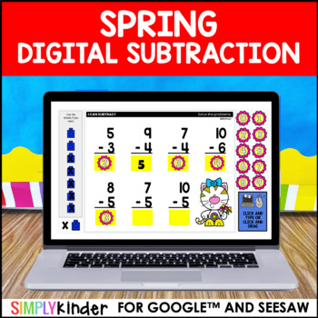 Preview of Spring Subtraction for Google & Seesaw