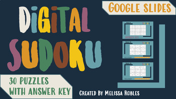Preview of Digital Sudoku Google Slides Distance Learning