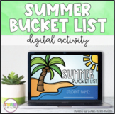 Digital Summer Bucket List Activity (Distance Learning)