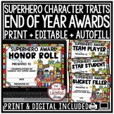 Superhero Theme Editable Student End of the Year Awards Su