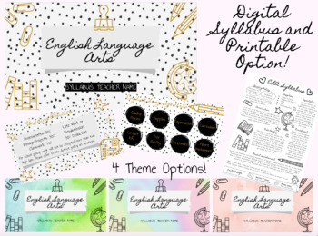 Preview of Digital Syllabus - 4 Themes & 1 Printable