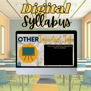 Preview of Digital Syllabus | Back to School | For High School and Middle School 