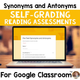 Digital Synonyms and Antonyms SELF-GRADING Assessments for