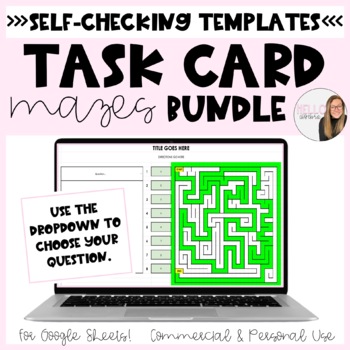 Preview of Digital Task Card Maze Template BUNDLE