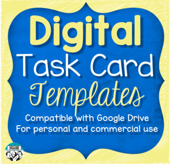 Preview of Digital Task Card Templates