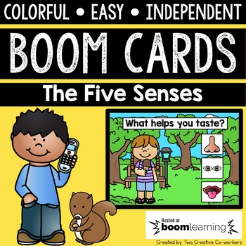 Preview of Digital Task Cards / Boom Cards™️ / The Five Senses