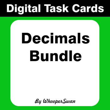 Preview of Digital Task Cards: Decimals Bundle