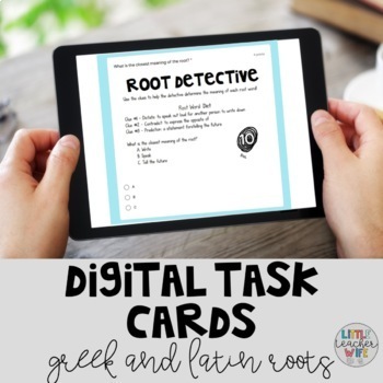 Preview of Digital Task Cards: Greek and Latin Roots