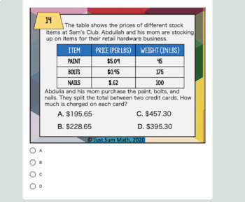 Digital Task Cards: Operations with Rational Numbers by Just Sum Math