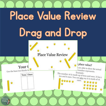 Preview of Digital Task Cards- Place Value Review Google Classroom Drag and Drop