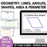 Lines and Angles, 2D Shapes, Area and Perimeter Geometry D