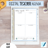 Digital Teacher Agenda: Blue Leaf