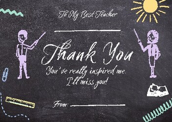 Preview of Digital Teacher Appreciation, personalized thank you sign, Printable