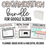 Digital Teacher Organization Bundle | Planner, Grade Book 
