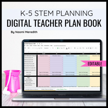 Preview of Digital Teacher Plan Book STEM Teacher