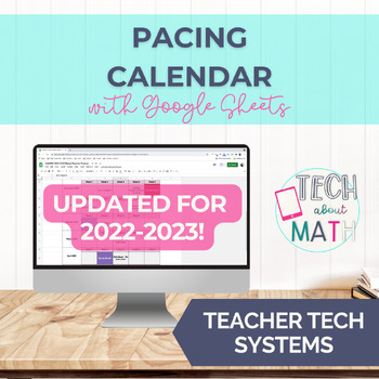 Preview of Digital Teacher Plan Book and Pacing Calendar with Google Sheets 2022-23 UPDATE