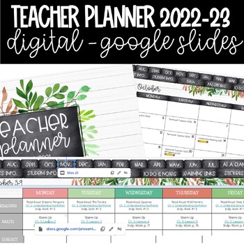 Preview of Digital Teacher Planner 2023-2024