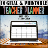 Digital Teacher Planner 23-24 | EDITABLE Digital & Printab