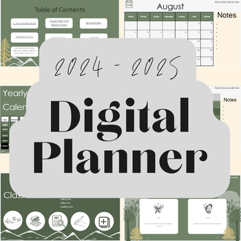 Preview of Digital Teacher Planner: Calendars, Lesson Plan Templates, IEPs + 504s, and more