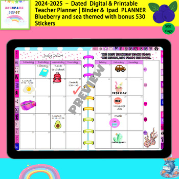 Preview of Editable Teacher Planner 24 - 2025  Printable & Digital Teacher Binder Goodnotes