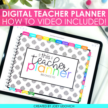 Preview of Digital Teacher Planner | Ipad PLANNER | Digital Resource | GoodNotes
