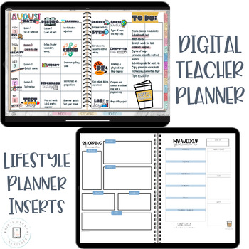 Preview of Digital Teacher Planner & Lifestyle Planning Inserts BUNDLE