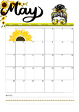 Digital Teacher Planner| May 2024 Sunflowers | Month & Wee