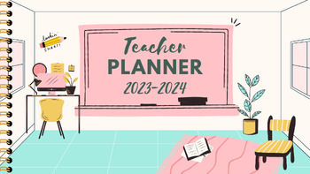 Preview of Digital Teacher Planner "Retro"