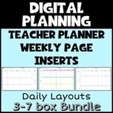Digital Teacher Planner Weekly Page Inserts *BUNDLE*