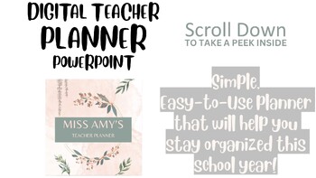 Preview of Digital Teacher Planner for Organizing your School Year