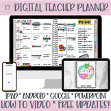 Digital Teacher Planner - iPad, tablet, Edit in Google Sli