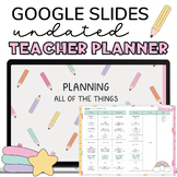 Digital Teacher Planner in Google Slides with Editable Wee