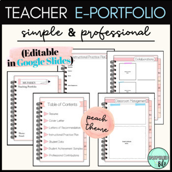 Preview of Digital Teacher Portfolio for School Interviews - Editable Templates