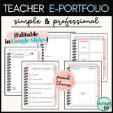 Digital Teacher Portfolio for School Interviews - Editable