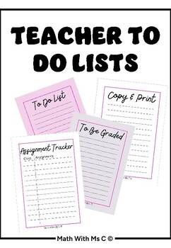 Preview of Digital Teacher To Do Lists
