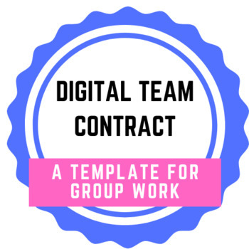 Preview of Digital Team Contract - A Document Template for Group Work