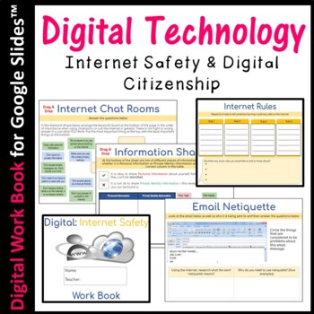 Preview of Digital Tech Internet Safety & Citizenship Workbook