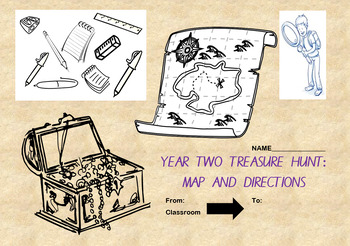 Preview of Digital Technology Assessment Booklet - Year two - (Directions) Treasure Map