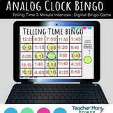 Digital Telling Time Analog Clock 5 Minute Intervals Bingo