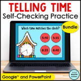 Digital Telling Time Practice BUNDLE Gingerbread Edition