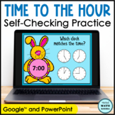 Digital Telling Time to the Hour Practice
