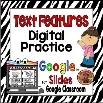 Preview of Digital Text Features Practice ~ Google Slides™