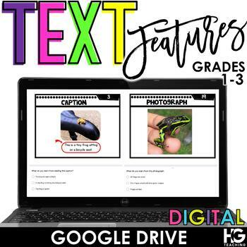 Preview of Digital Text Features Practice for Google Classroom or Google Drive