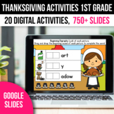 Digital Thanksgiving Activities 1st Grade Math Games for G