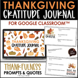 Digital Thanksgiving Gratitude Journal for Google Classroo