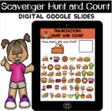 Digital Thanksgiving Hunt and Count|Google Slides|Distance